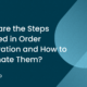 order preparations steps